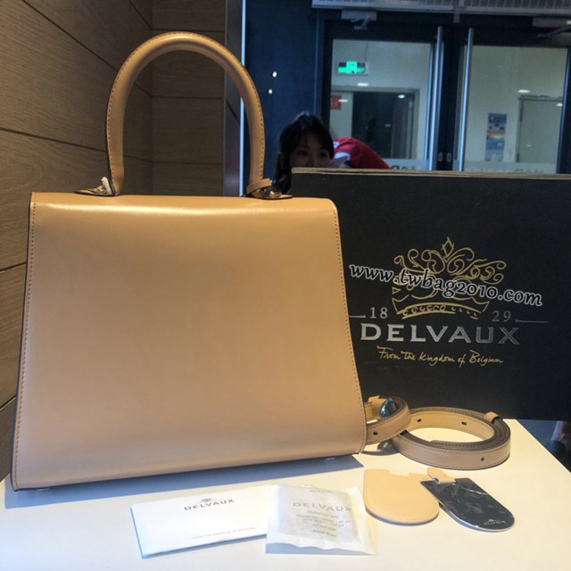 Delvaux頂級原單Brillant box皮雙環象牙白手提女包 德爾沃專櫃經典款Brillant PM包袋 bxs1120